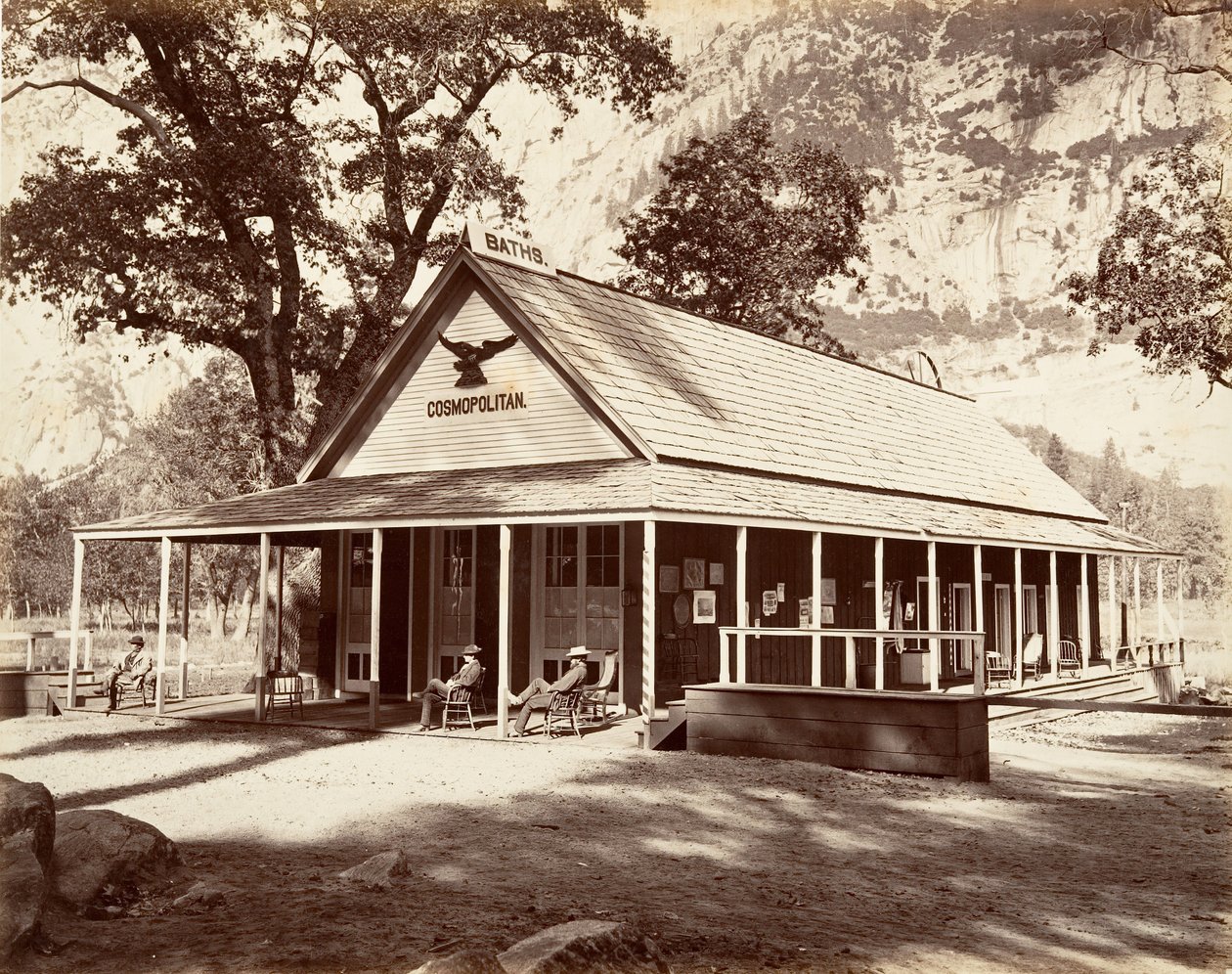 Cosmopolitan Saloon, n. 1872, painettu n. 1876. tekijältä Carleton Emmons Watkins