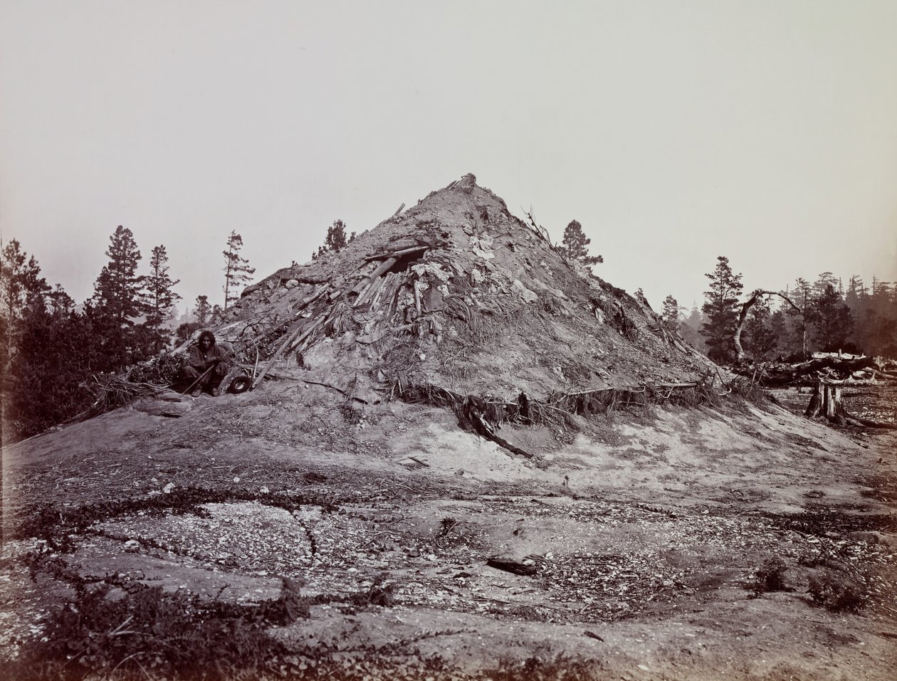 Indian Sweat House, Mendocino County, Kalifornia, 1863. tekijältä Carleton Emmons Watkins