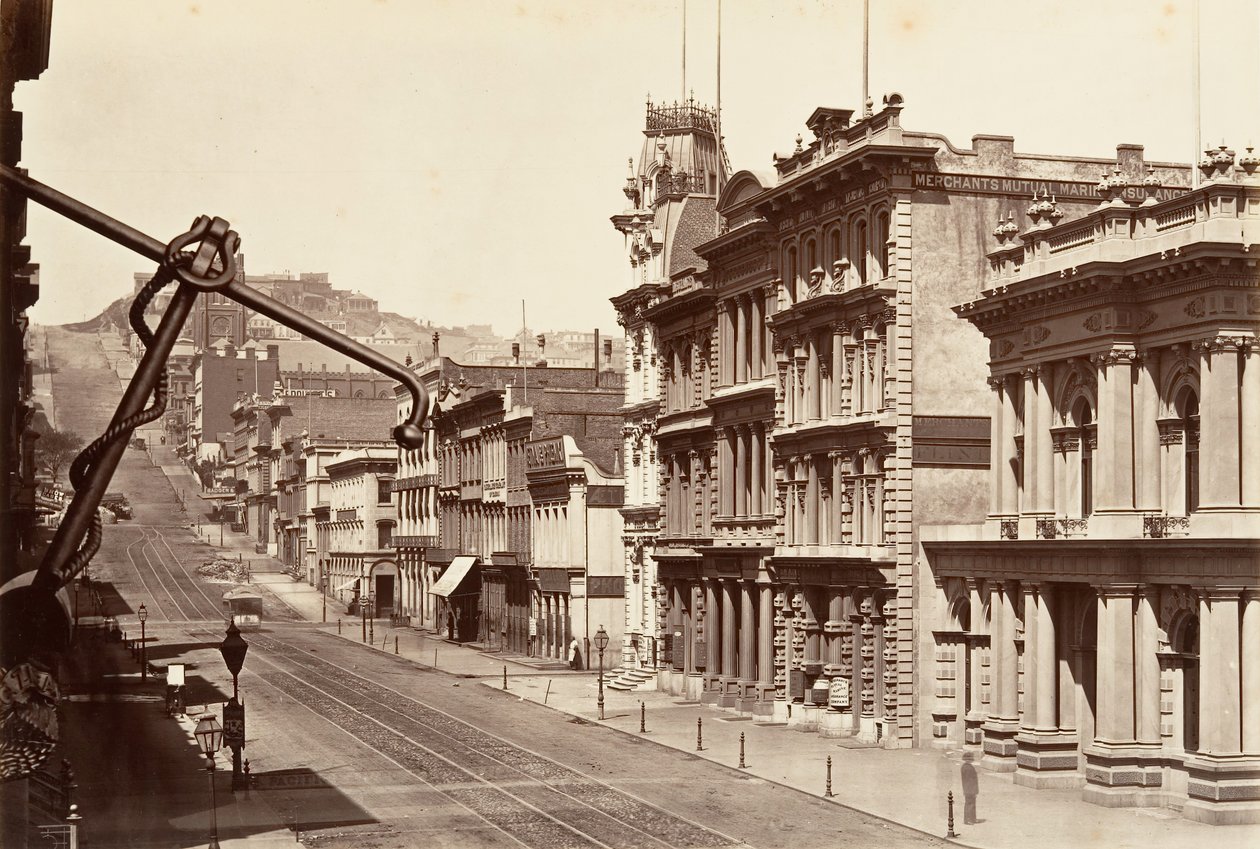North Side of California Street, 1864, painettu n. 1876. tekijältä Carleton Emmons Watkins