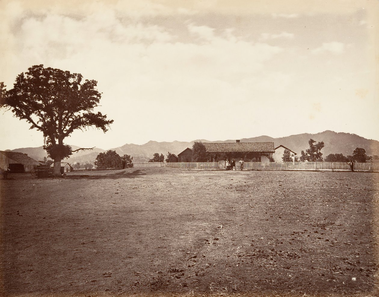 Santa Margarita Ranch, 1876, painettu n. 1876. tekijältä Carleton Emmons Watkins