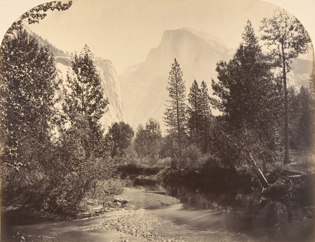 Tasayac eli puolikupoli, 4967 jalkaa, 1861. tekijältä Carleton Emmons Watkins