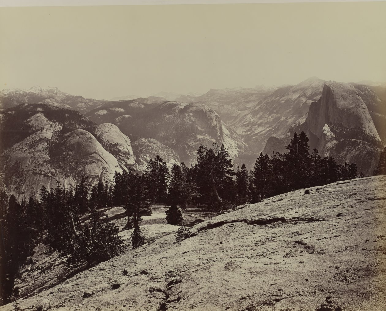 Sentinel Domen kupolit, 1866. tekijältä Carleton Emmons Watkins