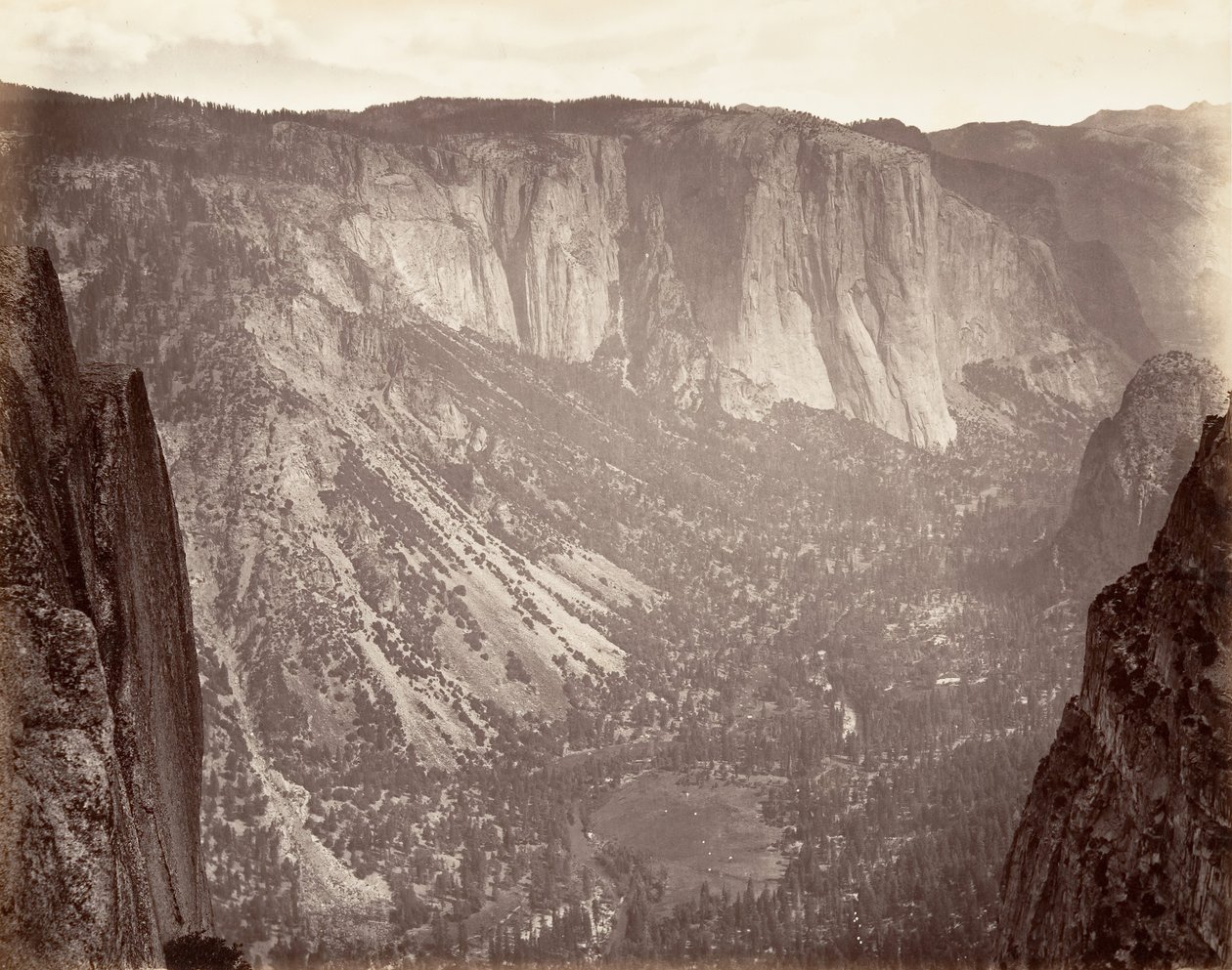 Yosemiten laakso, n. 1872, painettu n. 1876. tekijältä Carleton Emmons Watkins