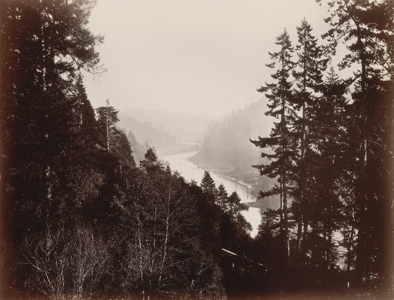 Big River, Rancherie, Mendocino, Kalifornia tekijältä Carleton Watkins