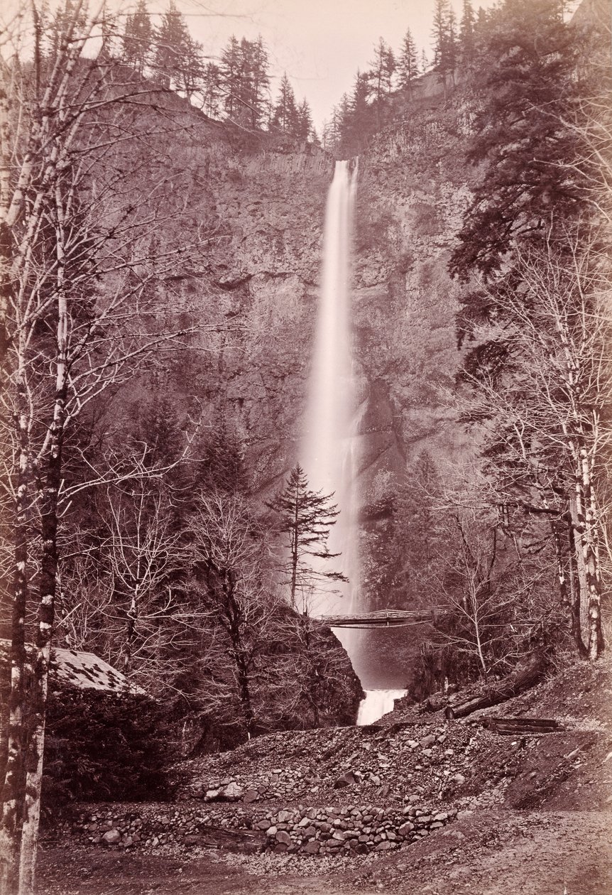 [Multnomah Falls, 700 jalkaa, Oregon] tekijältä Carleton Watkins