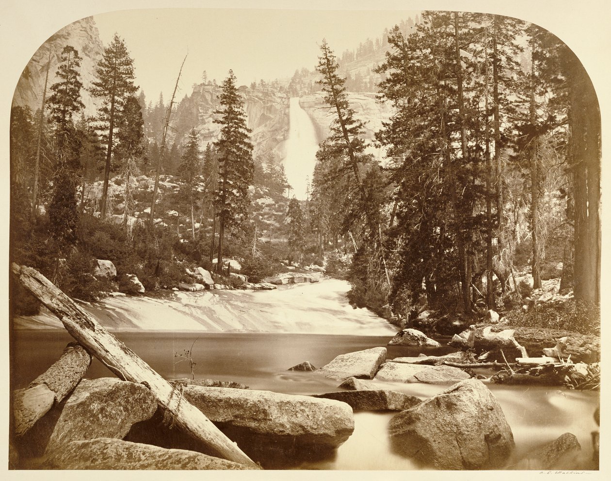 Nevada Fall - 700 jalkaa, Yosemite tekijältä Carleton Watkins