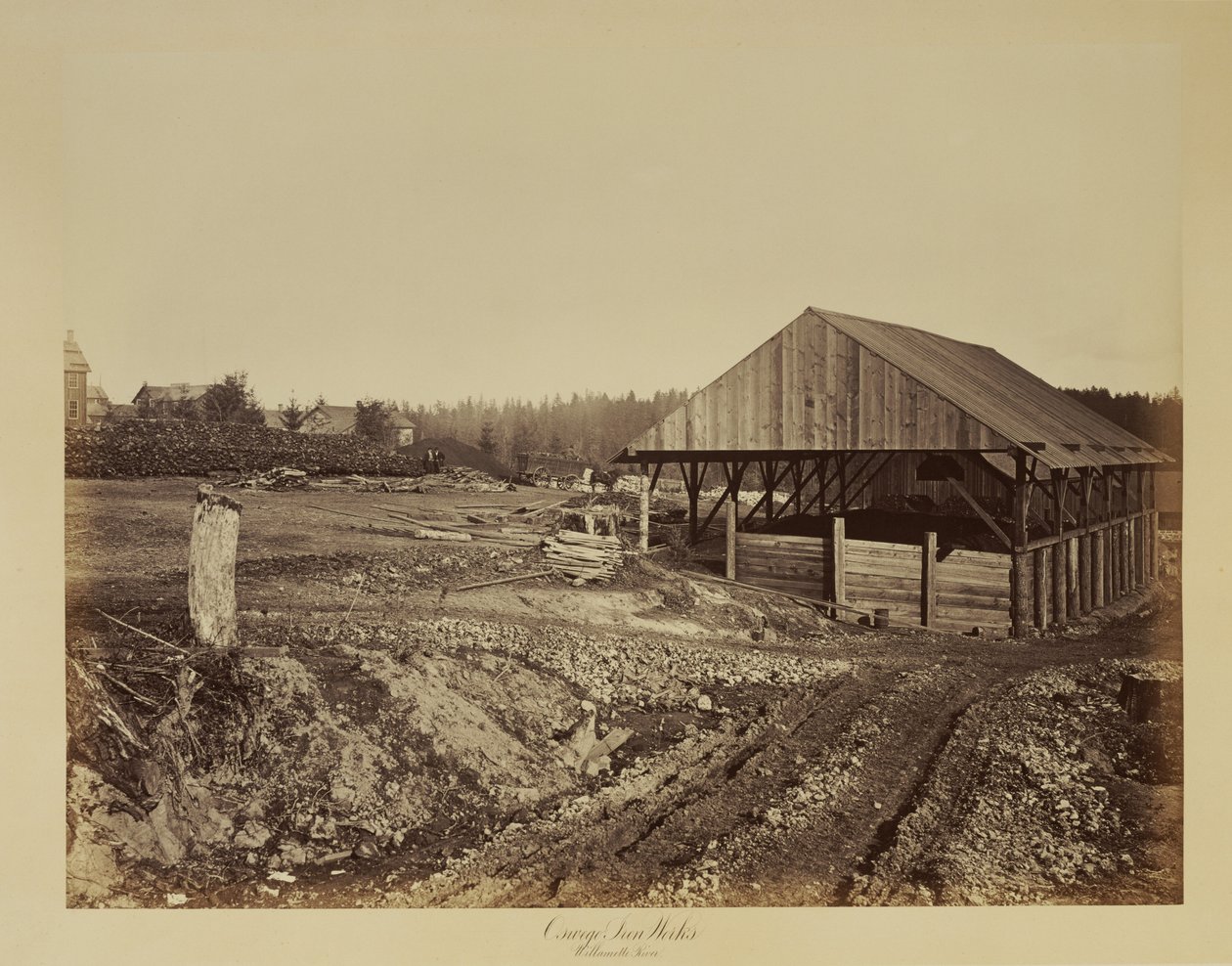 Oswego Iron Works, Willamette-joki tekijältä Carleton Watkins