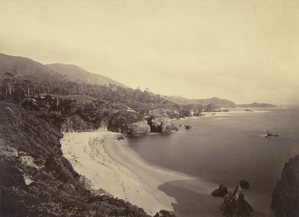 [Tyynenmeren rannikkonäkymä] / [Gibson Beach, Pt. Lobos, Montereyn rannikko] tekijältä Carleton Watkins