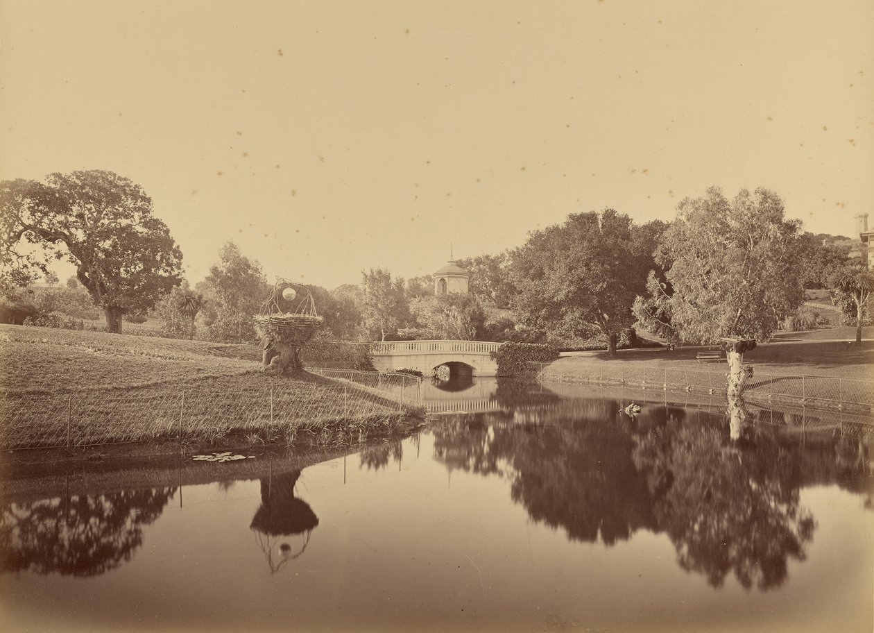 [Lampi ja silta, Thurlow Lodge] tekijältä Carleton Watkins