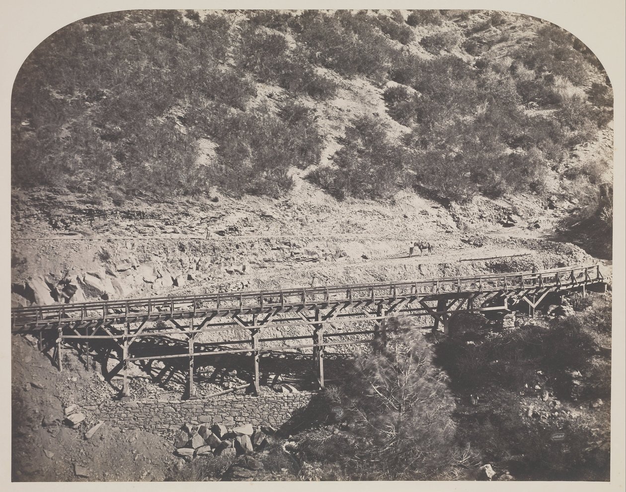 Rautatiesilta, Cape Horn, Mariposan piirikunta tekijältä Carleton Watkins