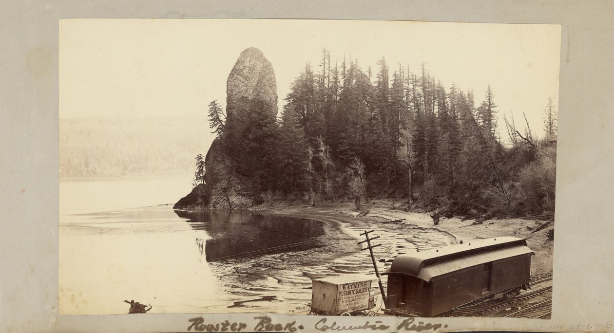 Rooster Rock, Columbiajoki tekijältä Carleton Watkins