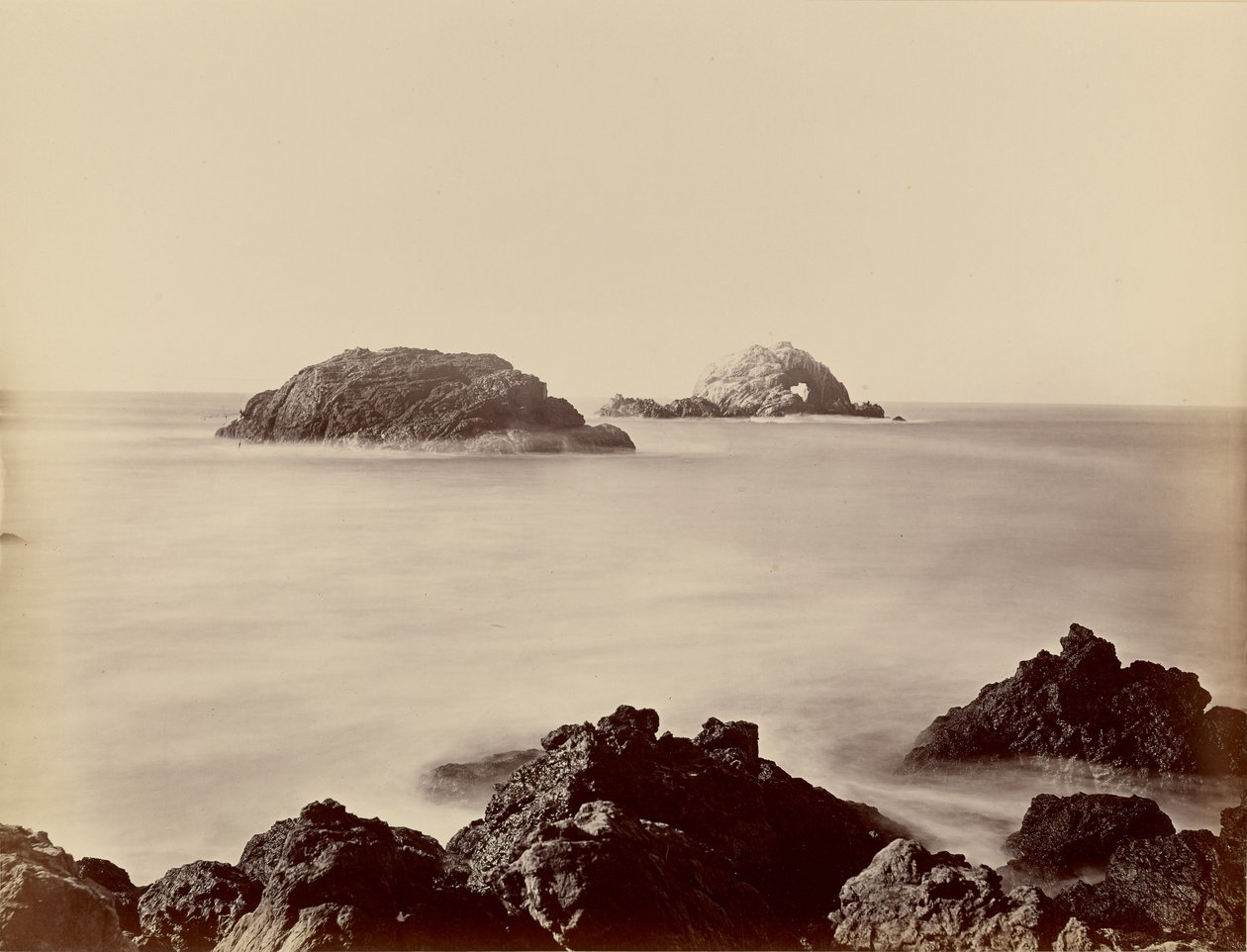 [Seal Rocks nähtynä Pointista] tekijältä Carleton Watkins