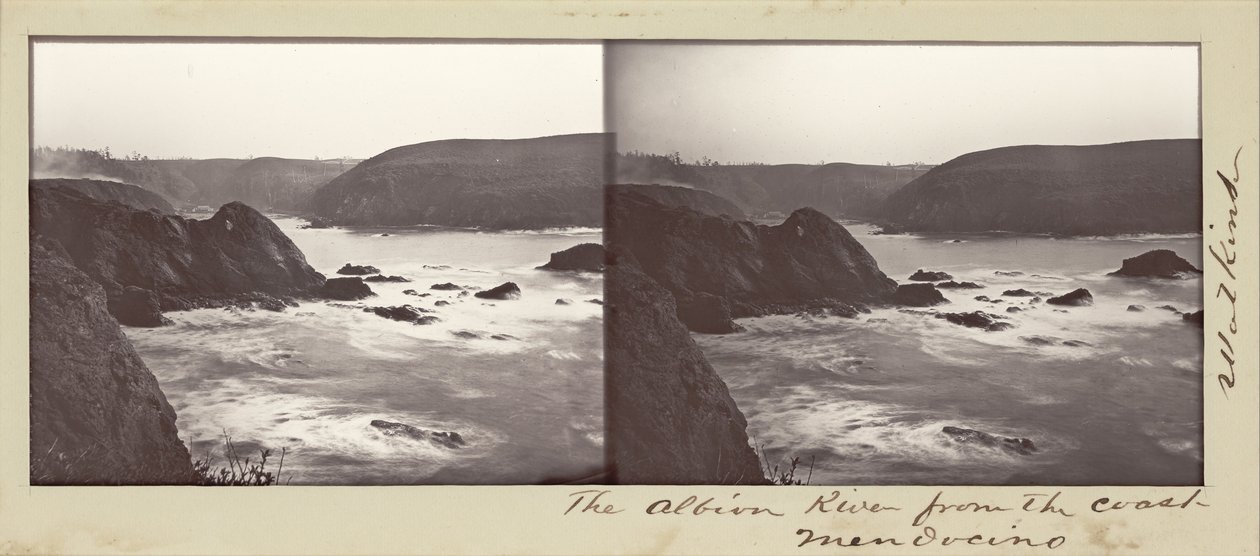Albion -joki rannikolta, Mendocino tekijältä Carleton Watkins