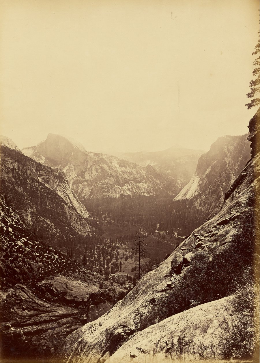 [Ylä-Josemiten kupolit Ylä-Josemiten juurelta] tekijältä Carleton Watkins