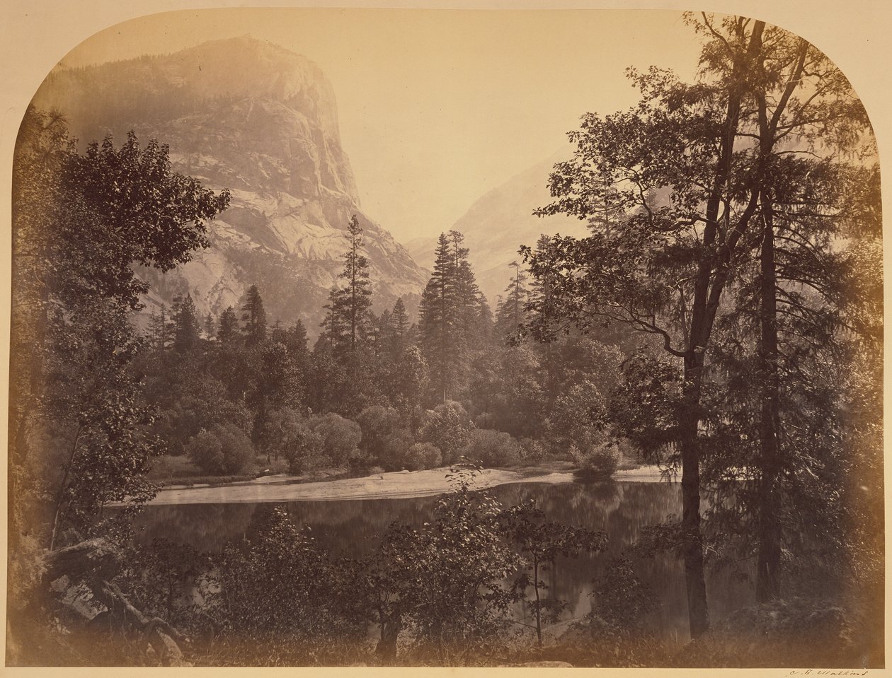 [Järvi - Yosemite] / [Ah-Wi-Yah-järvi, Yosemite] / [Mirror Lake ja Mount Watkins, Yosemite] tekijältä Carleton Watkins