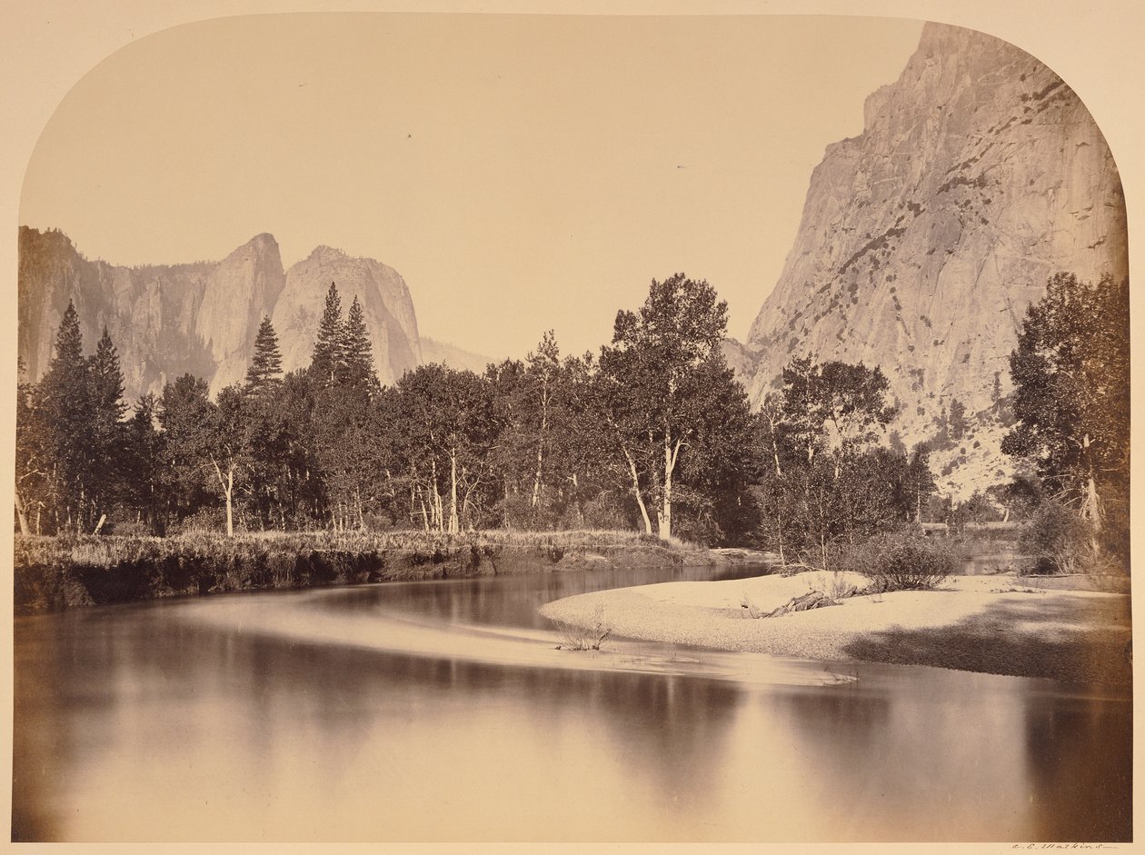 Näkymä Camp Grovesta alas laaksoon - Yosemite tekijältä Carleton Watkins