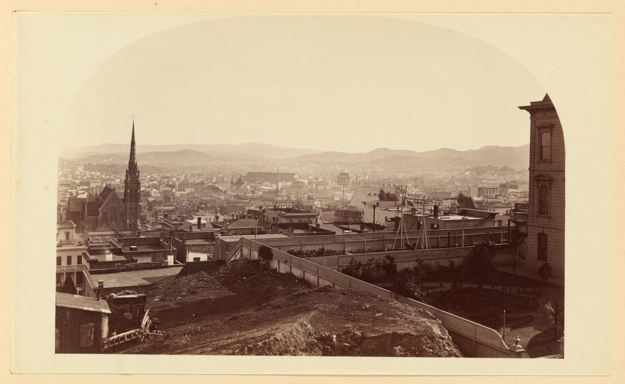 [Näkymä herra Crockerin asunnolta, Cal St. Hill, kaakkoon päin] tekijältä Carleton Watkins