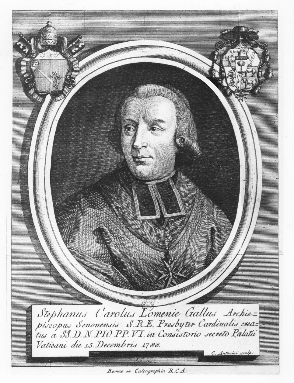 Étienne-Charles de Loménie de Brienne tekijältä Carlo Antonini