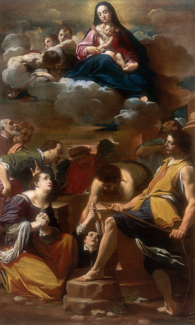 Miracle of Our Lady of Mount Carmel, Carlo Bononin teos, konservoitu Galleria Estense Modenassa tekijältä Carlo Bononi