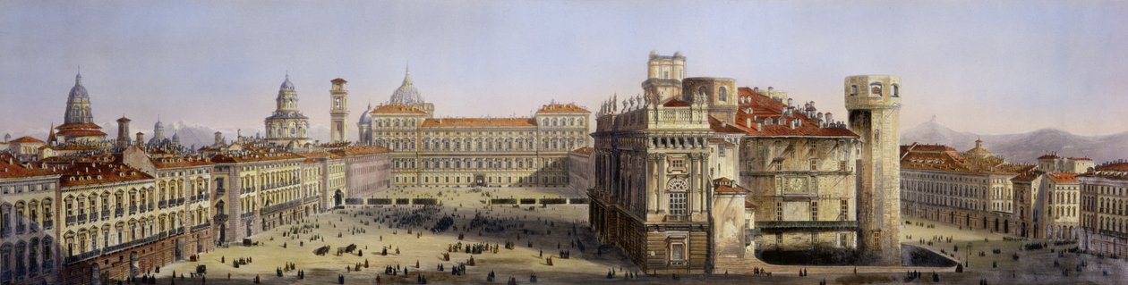 Piazza Castello, Torino, kaiverrus F. Citterio tekijältä Carlo Bossoli