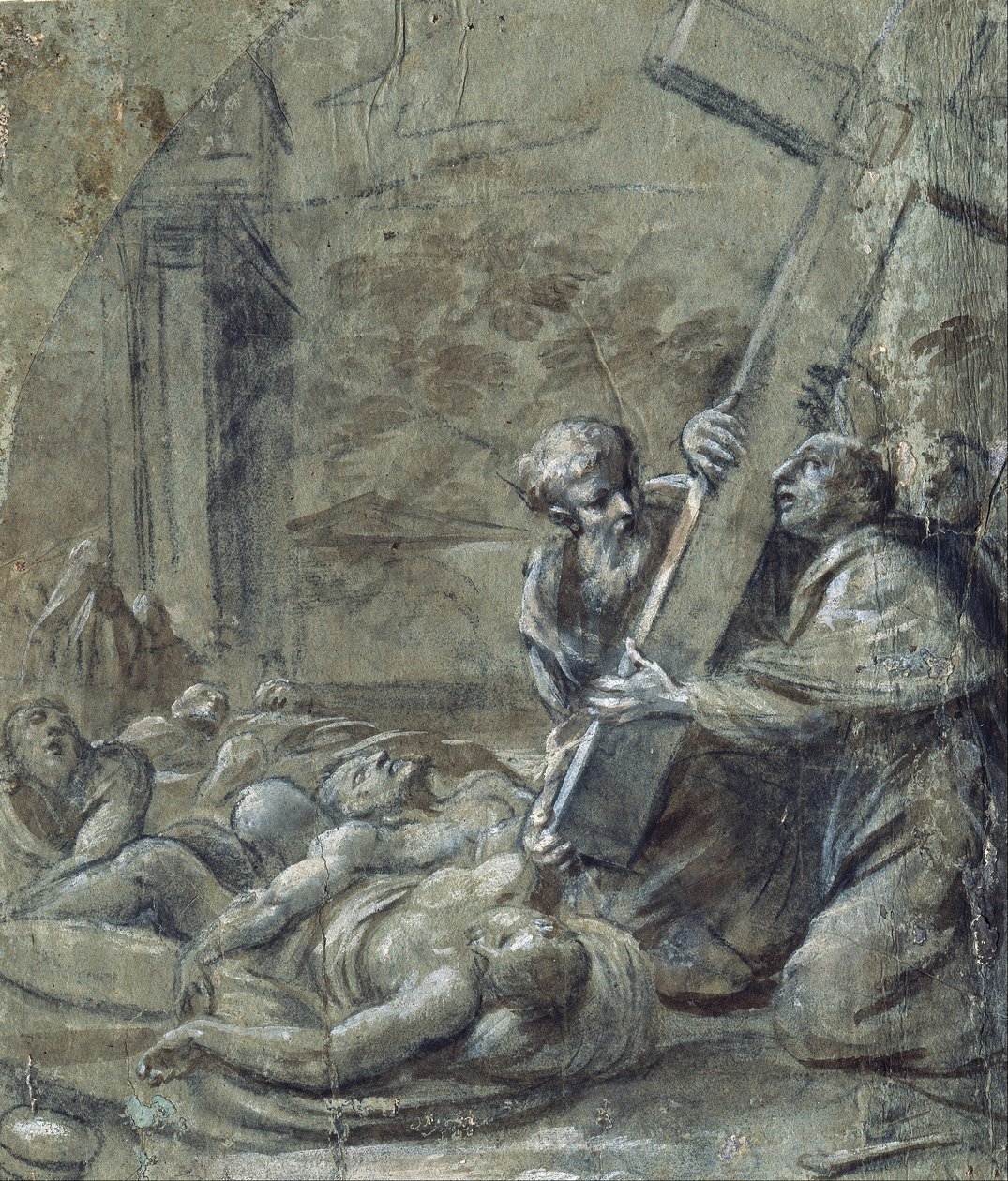 Pyhä Carlo Borromeo ruttoa sairastavien keskuudessa tekijältä Carlo Cesi