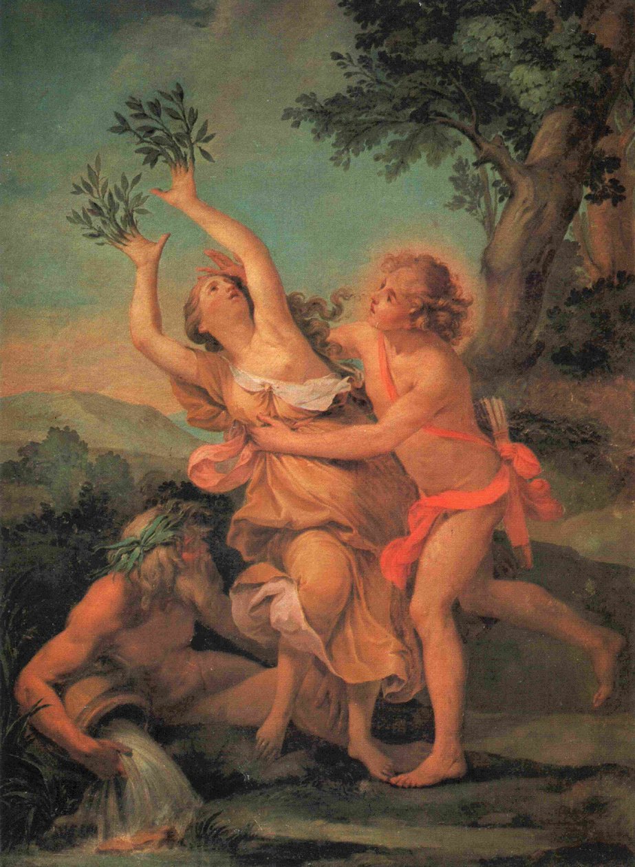 Daphnen metamorfoosi, Carlo Cignanin fresko Palazzo del Giardinossa (Parma) tekijältä Carlo Cignani