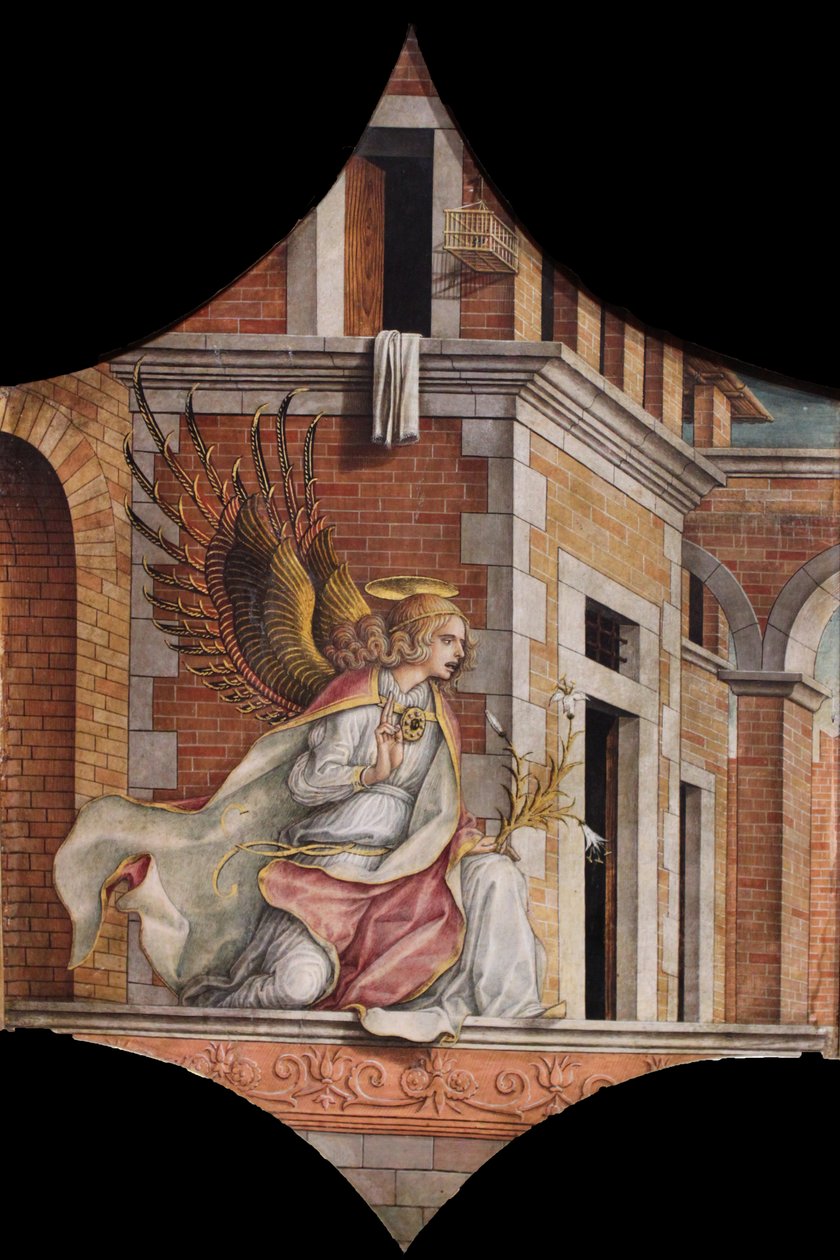 Altartriptychon, linkitin Aufsatz tekijältä Carlo Crivelli