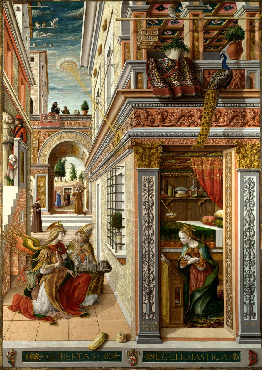 Ilmoitus Pyhän Emidiuksen kanssa tekijältä Carlo Crivelli