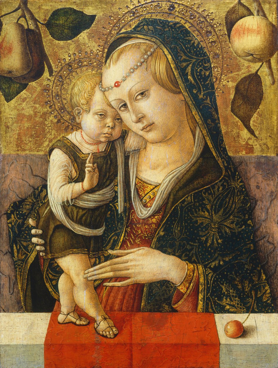 Madonna ja lapsi, n. 1490 (tempera paneelissa) tekijältä Carlo Crivelli