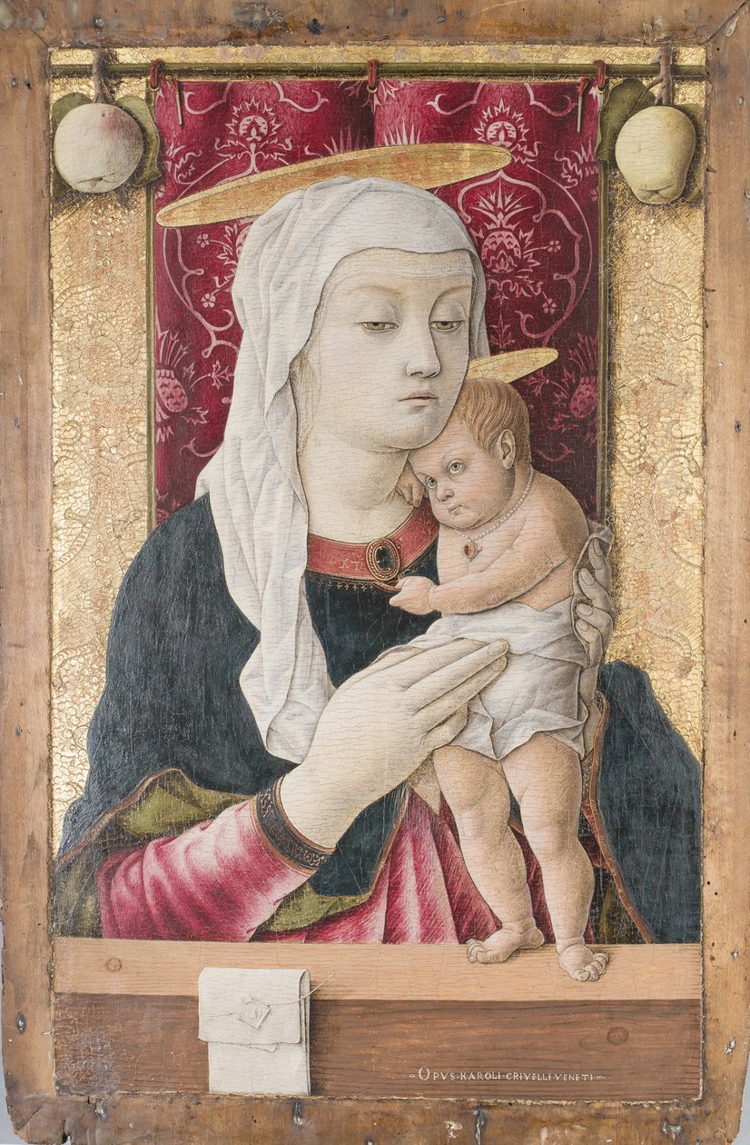 Madonna ja lapsi, n. 1468 (tempera ja öljy paneelissa) tekijältä Carlo Crivelli