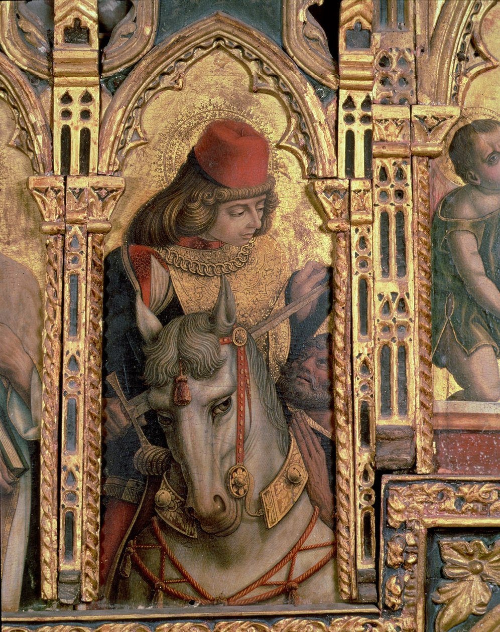 St. Martin, yksityiskohta San Martinon polyptyykistä (tempera taulussa) (katso 76669) tekijältä Carlo Crivelli