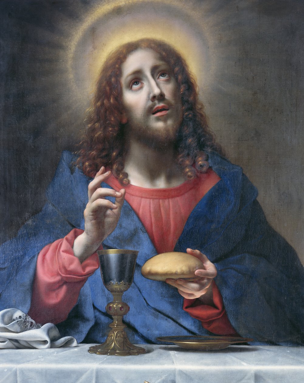 Kristuksen siunausleipä tekijältä Carlo Dolci