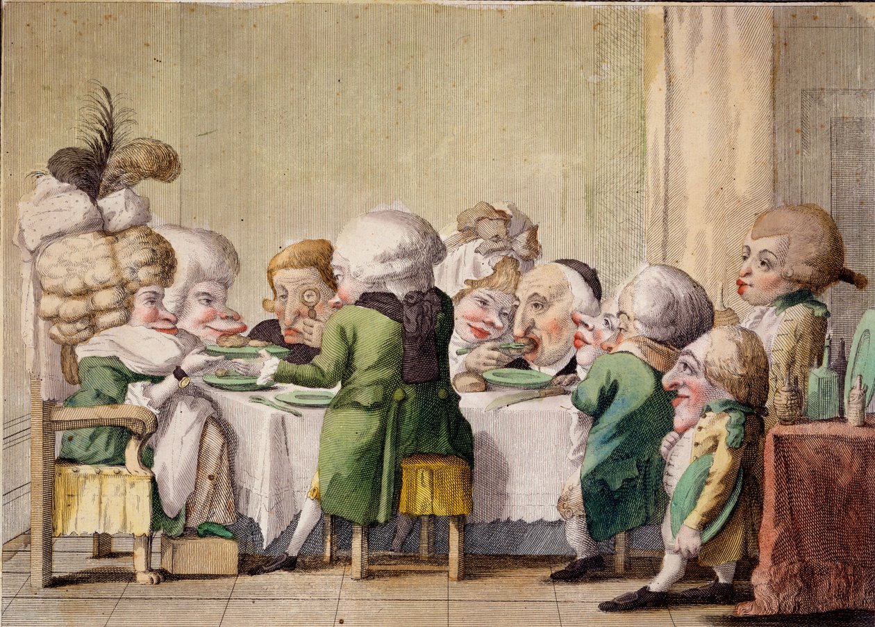 The Meal, n. 1790 (käsinvärinen kaiverrus) tekijältä Carlo Lasinio