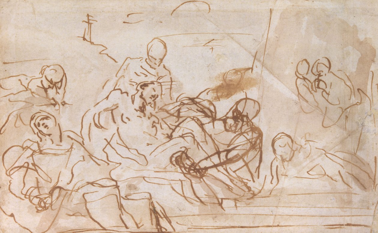 Kristuksen hautaus tekijältä Carlo Maratta or Maratti