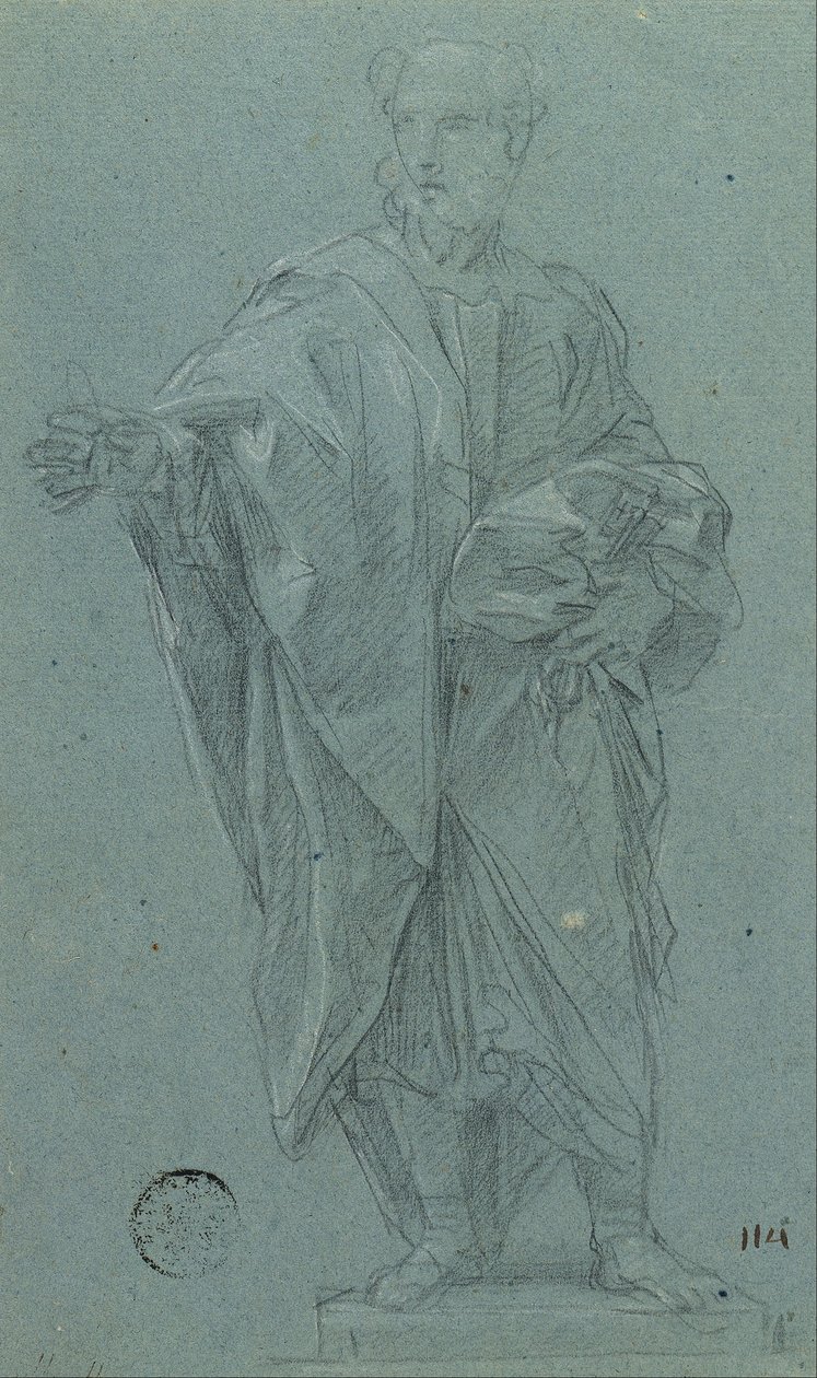 Tutkimus apostoli Pietarin patsasta varten tekijältä Carlo Maratta or Maratti
