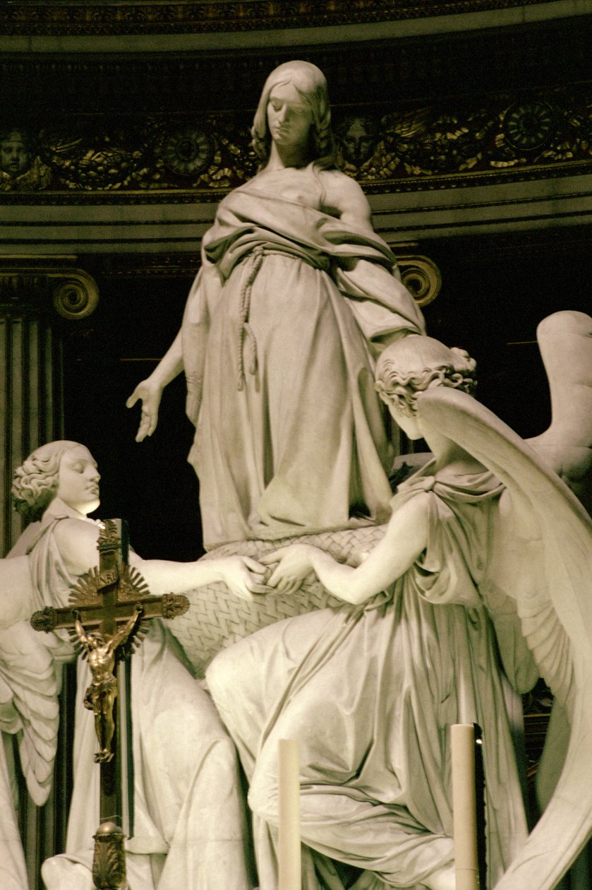 Pyhän Maria Magdaleenan taivaaseenastuminen, pääalttarilta, noin 1835-41, marmorikuosi, kuva 248131. tekijältä Carlo Marochetti