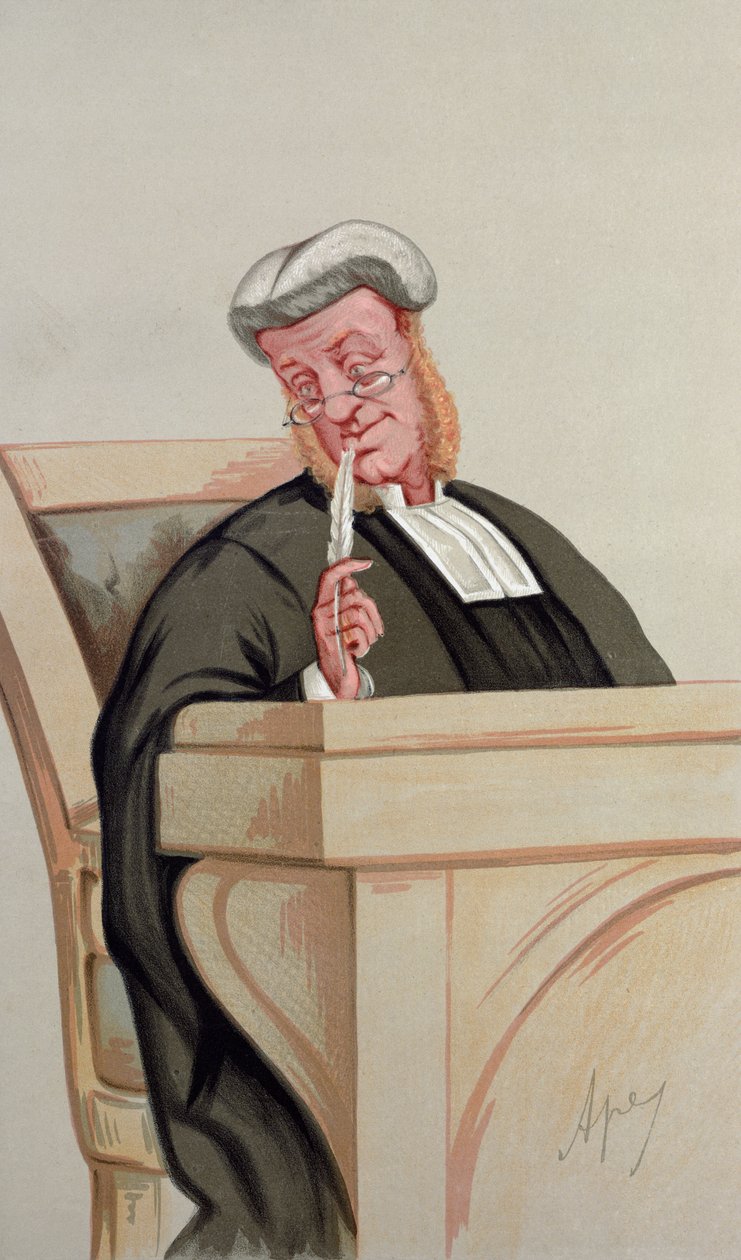 Suosittu tuomio, Vanity Fair, 1. tammikuuta 1876 tekijältä Carlo Pellegrini