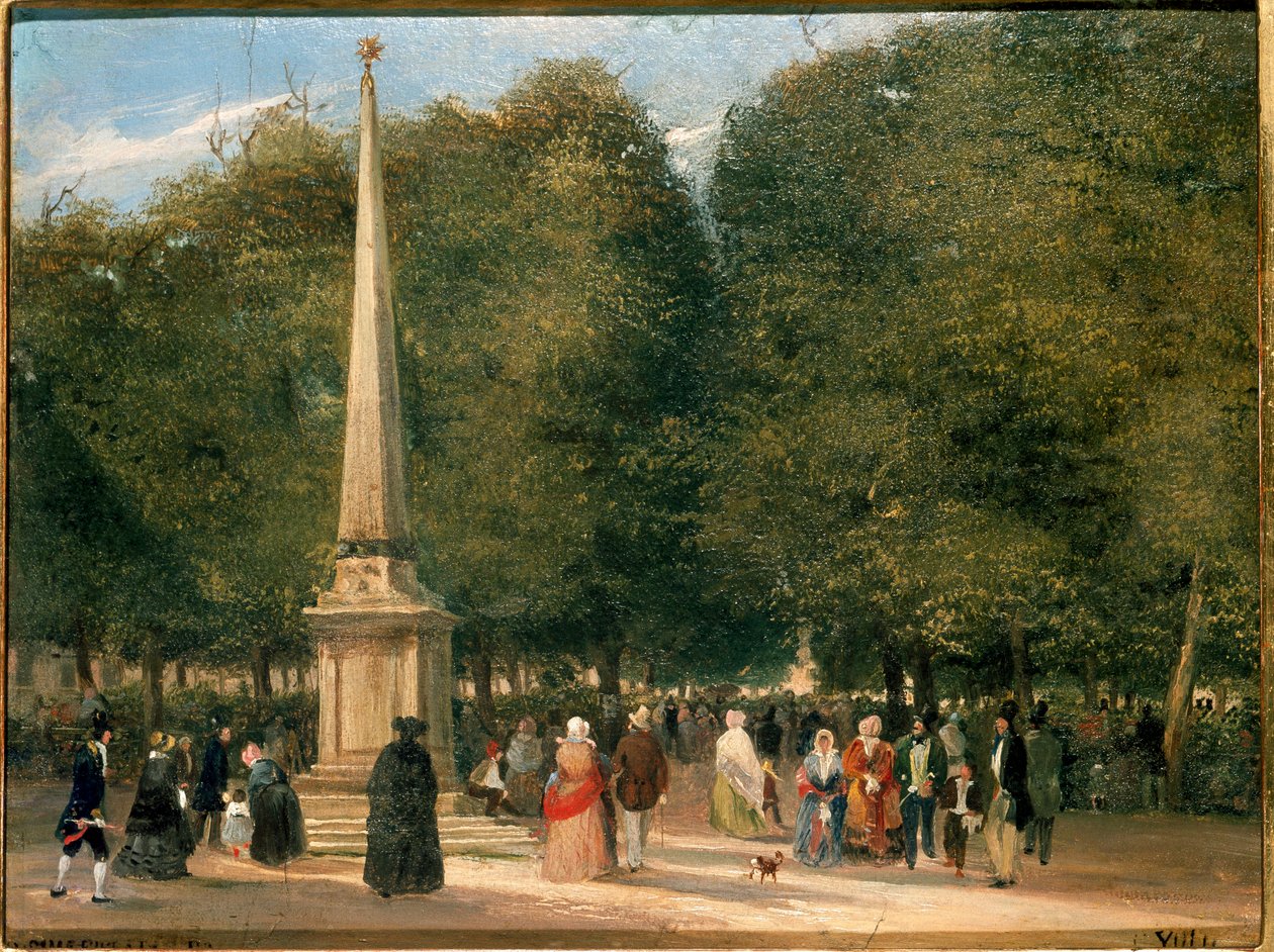 Kukkajuhla San Foca -juhlaan Milanossa 20.4.1845 (öljy kankaalle tekijältä Carlo Jotti