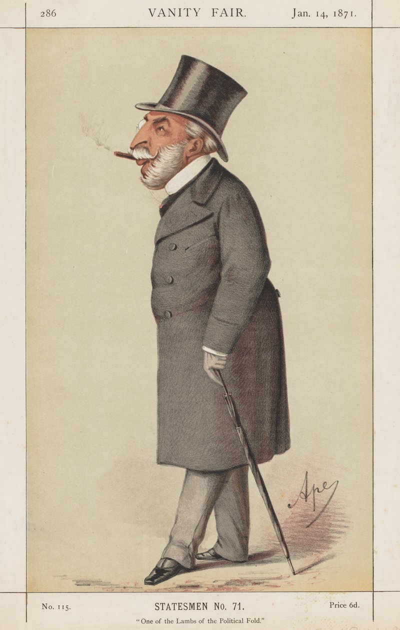 Vanity Fair: Statesman, nro 71, yksi poliittisen lehden karitsoista, 1871. tekijältä Carlo