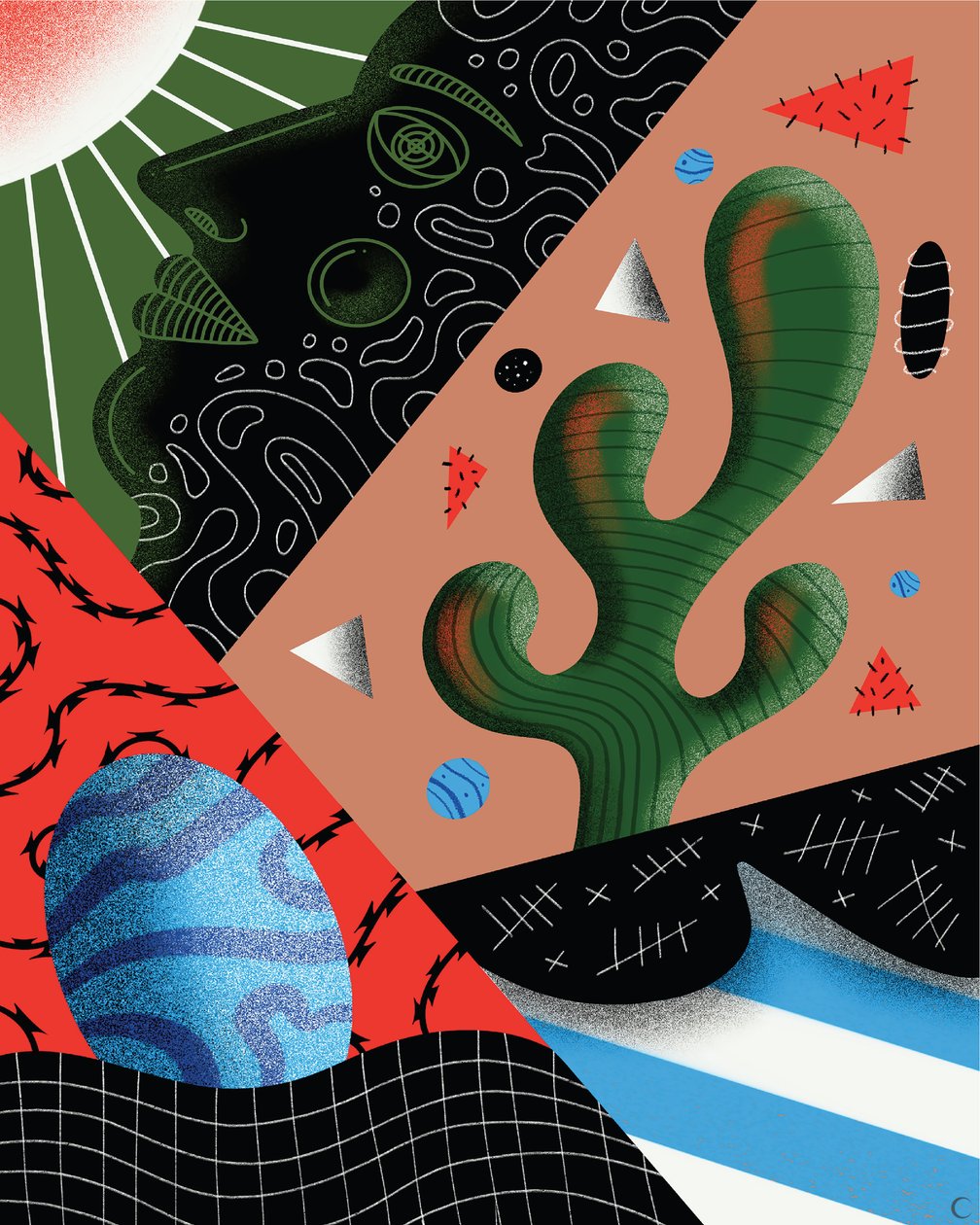 Kuka on virus, 2019 (digitaalinen kuvitus) tekijältä Carlo Alberto Giardina