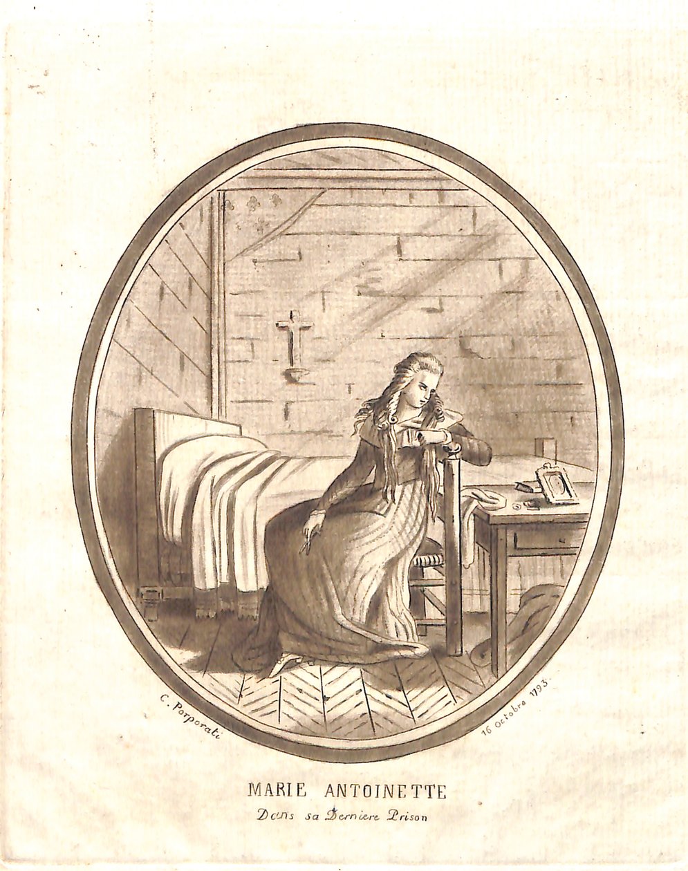 Marie-Antoinette viimeinen vankila tekijältä Carlo Antonio Porporati