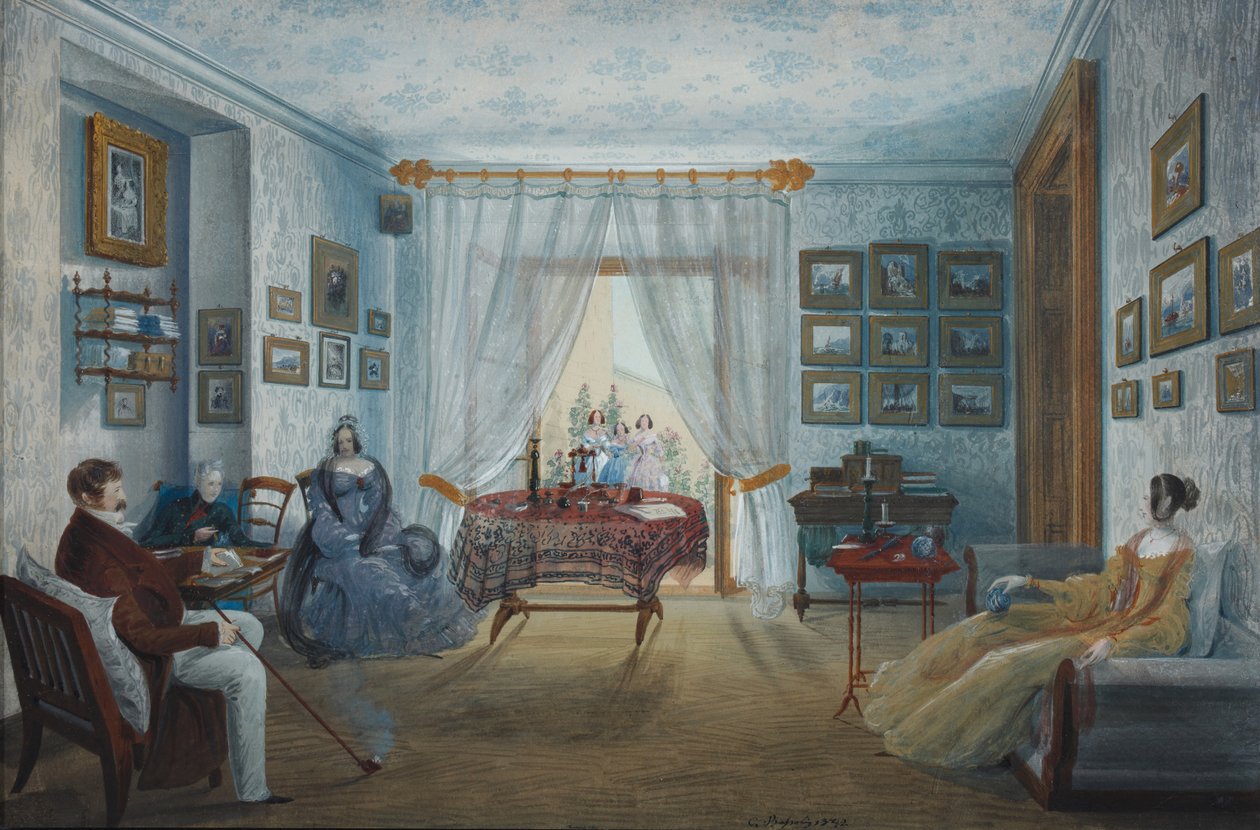 Sali Miskhorin Naryshkin-palatsissa, 1842 tekijältä Carlo Bossoli