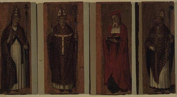 St. Gregory, St. Ambrose, St. Augustine, St. Hieronymus (polyptyykki) tekijältä Carlo Braccesco
