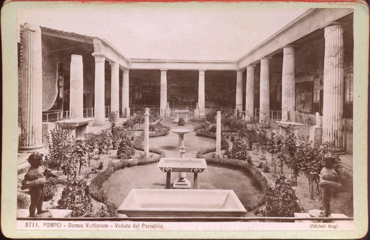 Vettien talo Pompeijissa, n. 1880 (valokuva). tekijältä Carlo Brogi
