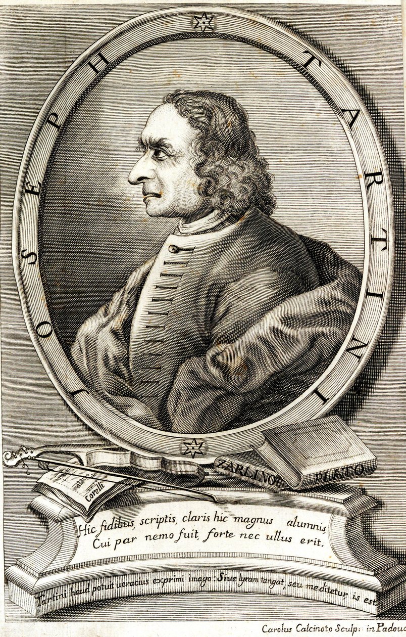 Viulisti ja säveltäjä Giuseppe Tartinin muotokuva 1692-1770, 1760-luvun alku. tekijältä Carlo Calcinotto