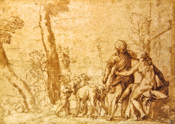 The Meeting, n. 1590 (seepiamuste ja pesu paperille) tekijältä Carlo Caliari