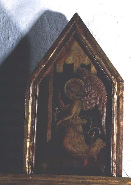 Arkkienkeli Gabriel, yksityiskohta San Silvestron polyptykologiasta tekijältä Carlo Crivelli