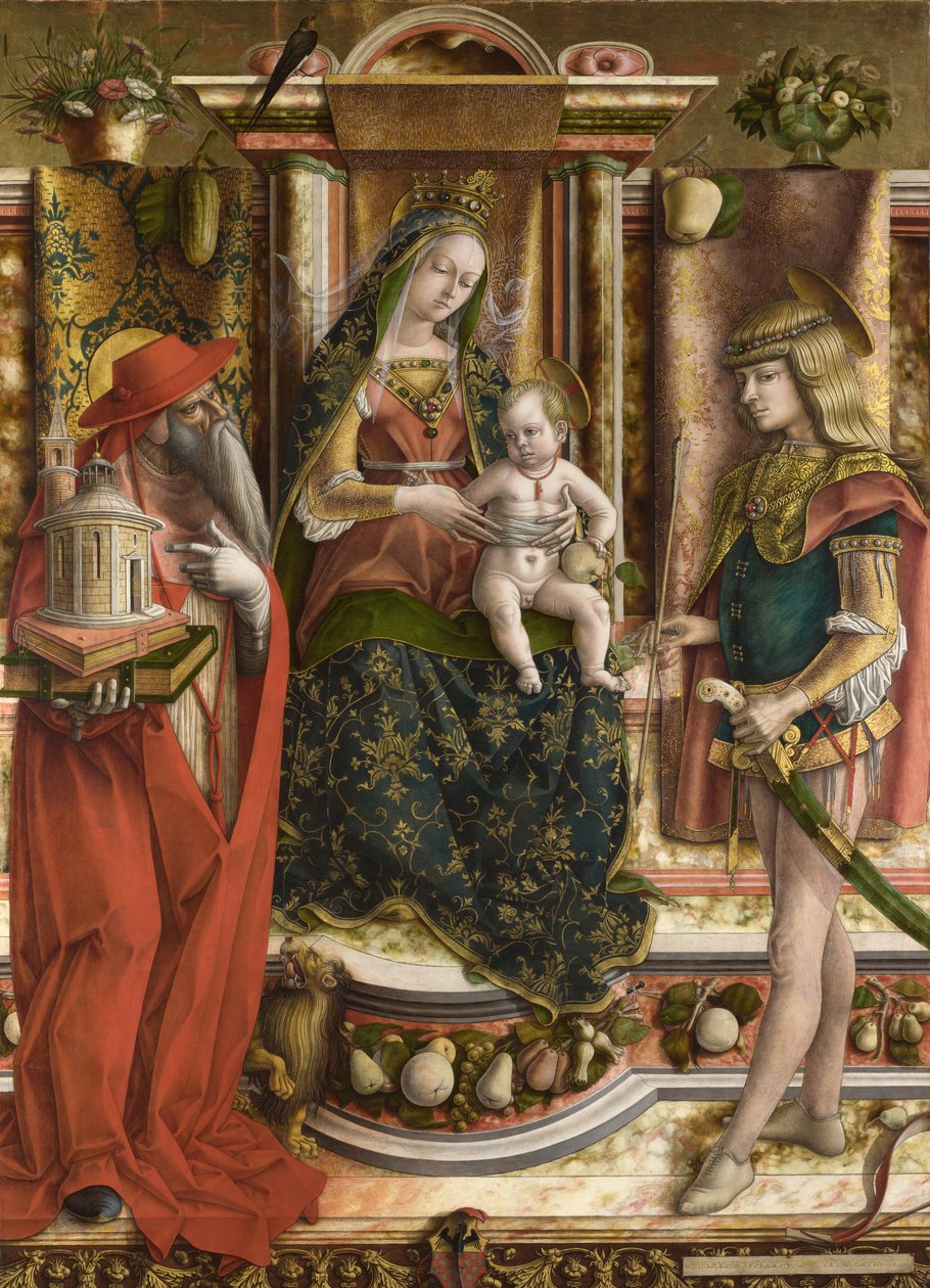 La Madonna della Rondine Pääskysen madonna, vuoden 1490 jälkeen tekijältä Carlo Crivelli