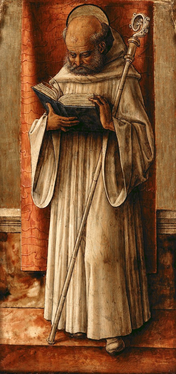 Pyhä Benedictus, n. 1490 tekijältä Carlo Crivelli