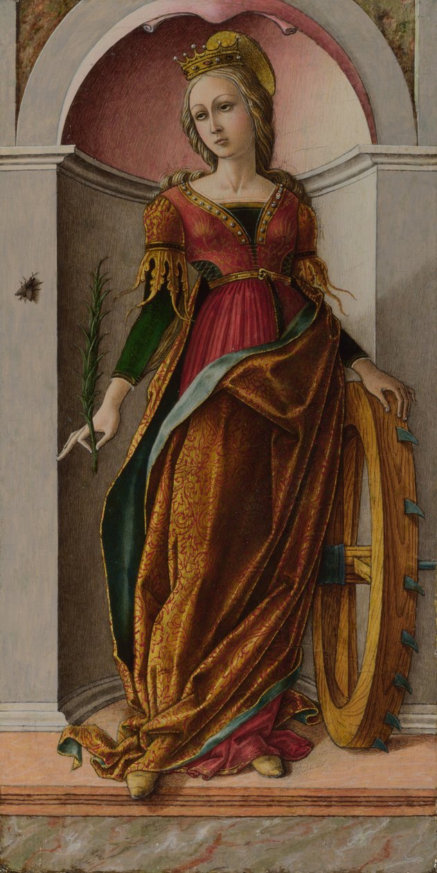 Pyhä Katariina Aleksandrialainen, n. 1492 tekijältä Carlo Crivelli